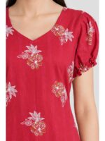 Women's Cotton Frock Nighty - Raspberry