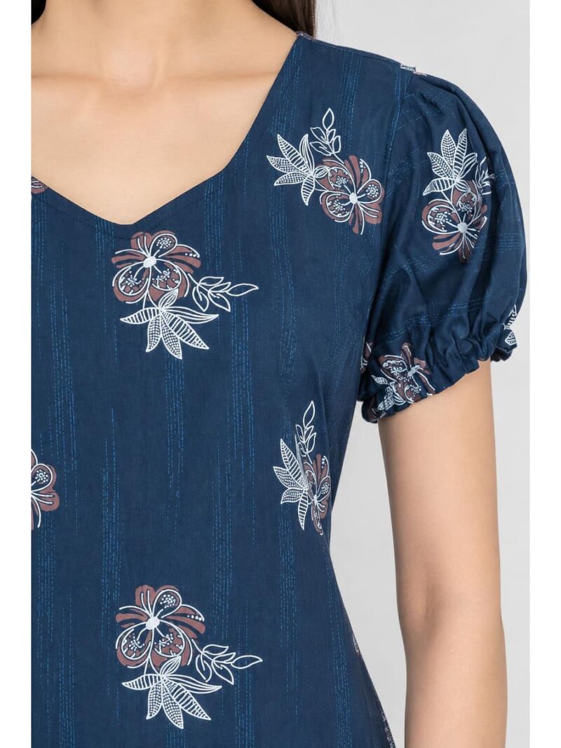 Women's Cotton Frock Nighty - Teal