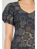 W-NY-577-05-GY-L_detail Women's Cotton Frock Nighty - Grey