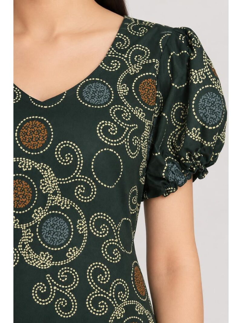 Women's Cotton Frock Nighty - Green