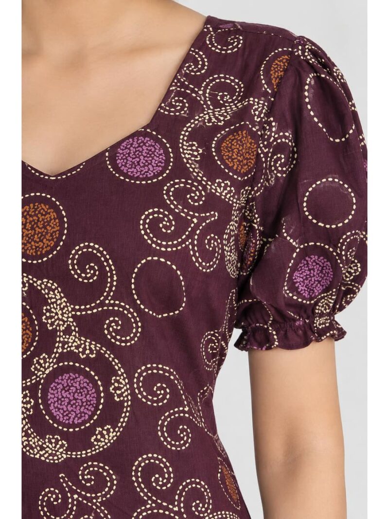 Women's Cotton Frock Nighty - Purple