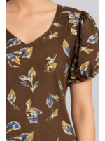 W-NY-577-13-BR-L_detail Women's Cotton Frock Nighty - Brown