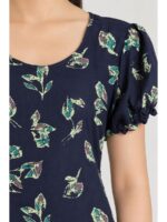 W-NY-577-14-NB-L_detail Women's Cotton Frock Nighty - Navy Blue