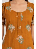 W-NY-577-22-AM-L_detail Women's Cotton Zip Frock Nighty - Amber