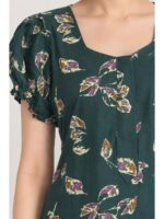W-NY-577-26-GR-L_detail Women's Cotton Zip Frock Nighty - Green