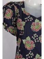 Women's Cotton Frock Nighty - Navy Blue