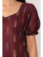 W-NY-600-05-MR-XL_detail Women's Cotton Frock Nighty - Maroon