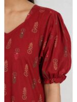 W-NY-600-06-RD-XL_detail Women's Cotton Frock Nighty - Red