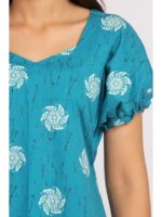 Women's Cotton Frock Nighty - Blue