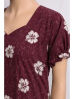 W-NY-600-08-MR-XL_detail Women's Cotton Frock Nighty - Maroon