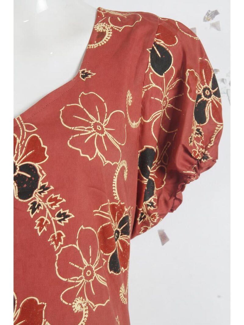 Women's Cotton Frock Nighty - Terracotta