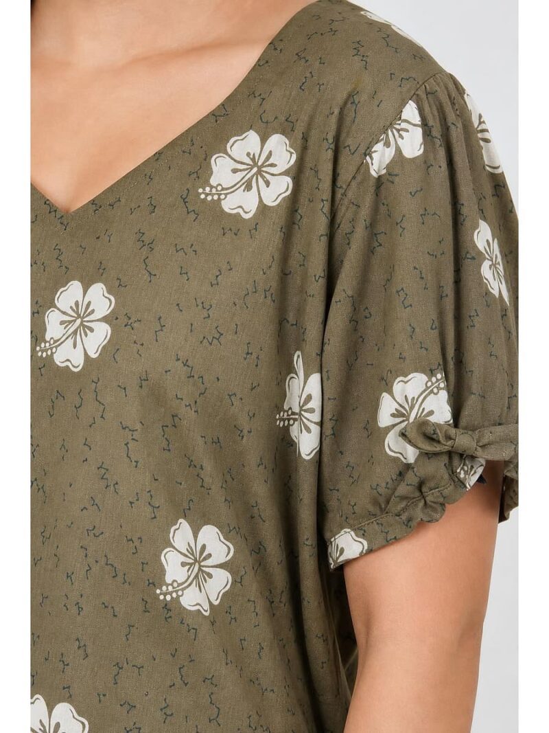 Women's Plus Size Cotton Frock Nighty - Tan