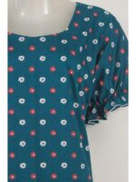 Women's Plus Size Cotton Frock Nighty - Teal