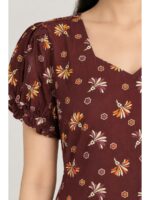 W-NY-602-02-MR-M_detail Women's Cotton Frock Nighty - Maroon