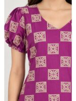 W-NY-602-05-CRS-M_detail Women's Cotton Frock Nighty - Cerise
