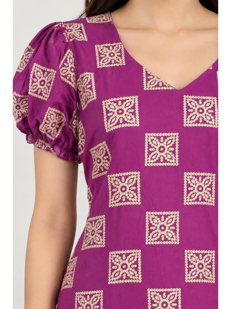 Women's Cotton Frock Nighty - Cerise