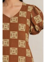 W-NY-602-08-BR-M_detail Women's Cotton Frock Nighty - Brown