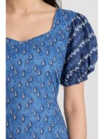 W-NY-602-10-BL-M_detail Women's Cotton Frock Nighty - Blue