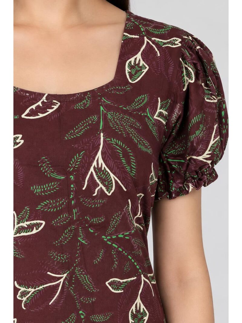 Women's Cotton Frock Nighty -Maroon