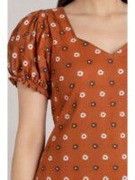 W-NY-602-12-TG-M_detail Women's Cotton Frock Nighty - Tangerine