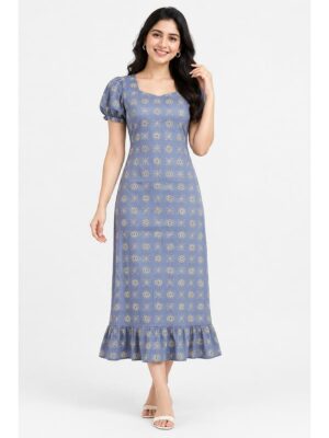 Women's Cotton Frock Nighty - Lavender
