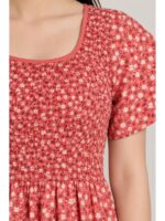 Women's Cotton Smocked Nighty – Blush Pink