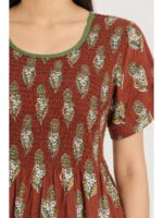 W-NY-605-08-BR-XXL_detail Women's Cotton Smocked Nighty – Brown