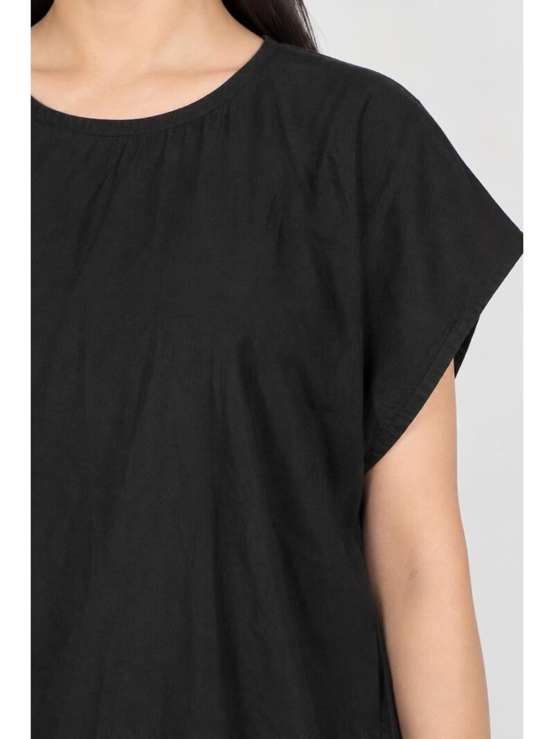 Women's Cotton Printed Nighty – Black & Navy Blue