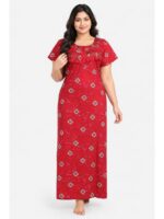 Women's Cotton Plus Size Frill Nighty – Raspberry