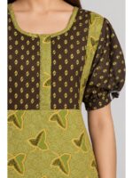 Women's Cotton Printed Nighty – Mustard Yellow