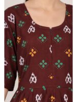Women's Cotton Feeding Frock Full Length Nighty – Maroon