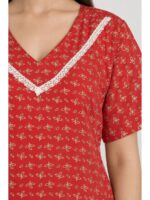 W-NY-619-01-RD-XXL_detail Women's Cotton Printed Frock Nighty – Red