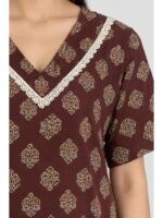 W-NY-619-03-MR-XXL_detail Women's Cotton Printed Frock Nighty – Maroon