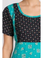 Women's Cotton Feeding Frock Nighty – Forest Green