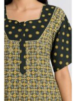Women's Cotton Full-Length Frock Nighty - Yellow