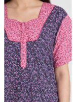 W-NY-623-03-PP-XXL_detail Women's Cotton Full-Length Frock Nighty - Purple