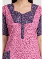 W-NY-623-04-PK-XXL_detail Women's Cotton Full-Length Frock Nighty - Pink