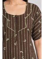 W-NY-624-03-CF-3XL_detail Women's Cotton Plus Size Full Length Nighty – Coffee