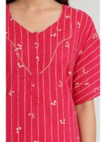 Women's Cotton Plus Size Full Length Nighty – Raspberry
