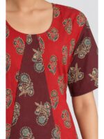 W-NY-625-10-RD-XL_detail Women's Cotton Ajrakh Frock Nighty – Red & Maroon