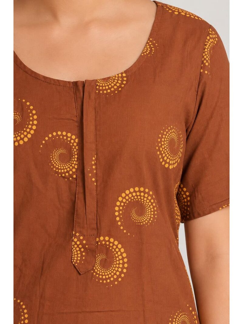 Women's Cotton Plus Size Printed Nighty – Tangerine
