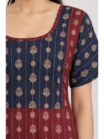 W-NY-628-01-MR-XL_detail Women's Cotton Ajrakh Feeding Frock Nighty – Maroon