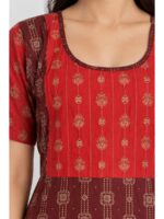 W-NY-628-04-MR-XL_detail Women's Cotton Ajrakh Feeding Frock Nighty – Maroon