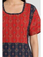 W-NY-628-06-NB-XXL_detail Women's Cotton Ajrakh Feeding Frock Nighty – Navy Blue