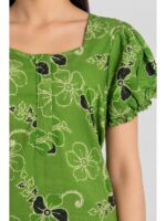 Women's Cotton Zip Frock Nighty - Mint Green