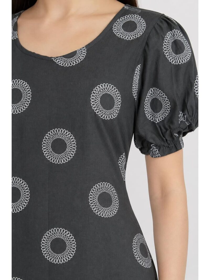 Women's Cotton Frock Nighty - Grey