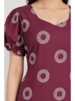 Women's Cotton Frock Nighty - Plum