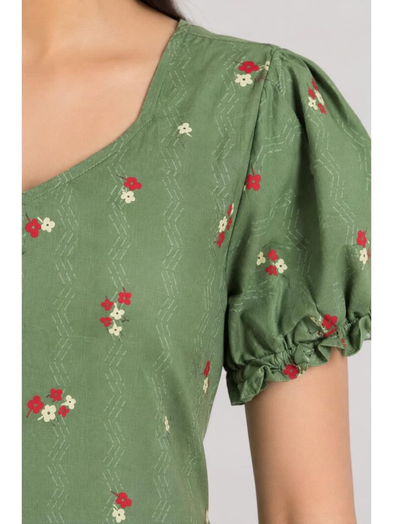 Women's Cotton Frock Nighty - Seafoam Green
