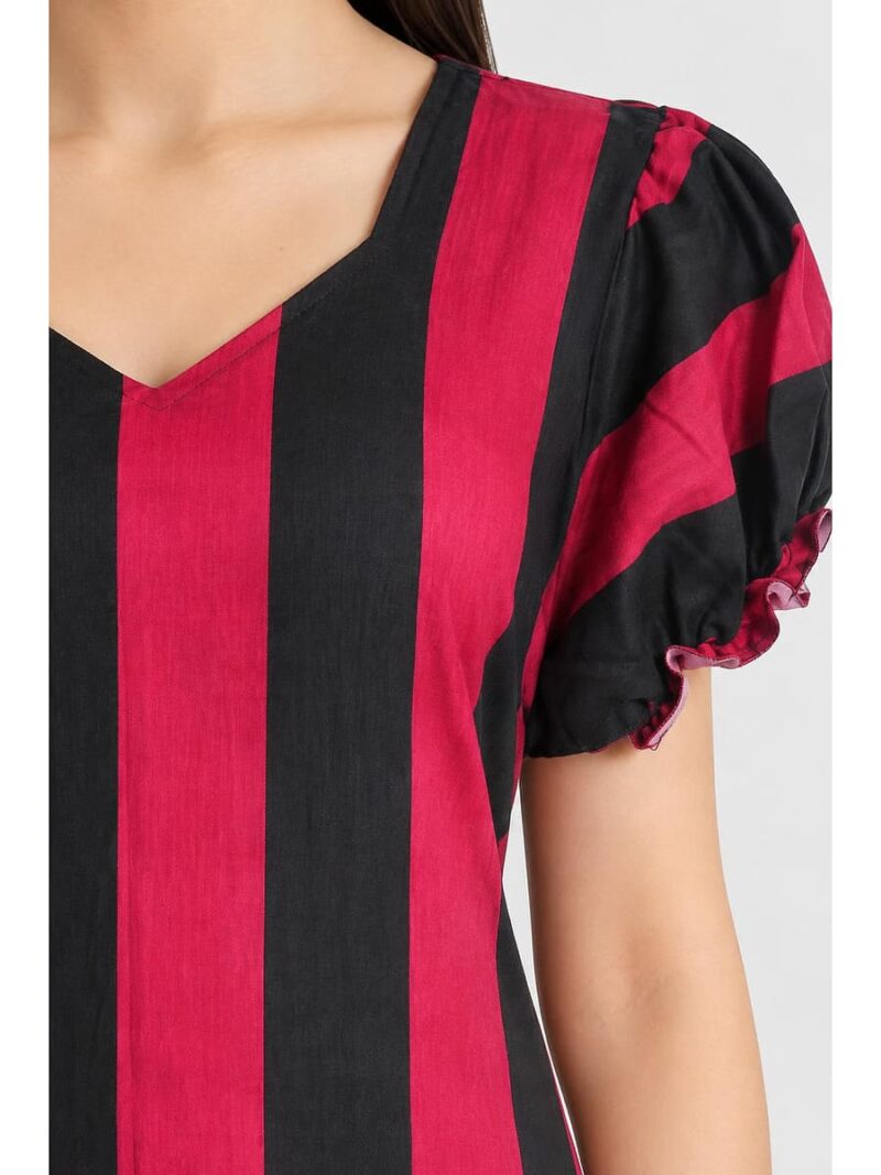 Women's Cotton Frock Nighty - Raspberry
