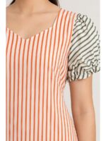W-NY-636-11-OR-M_detail Women's Cotton Frock Nighty - Orange